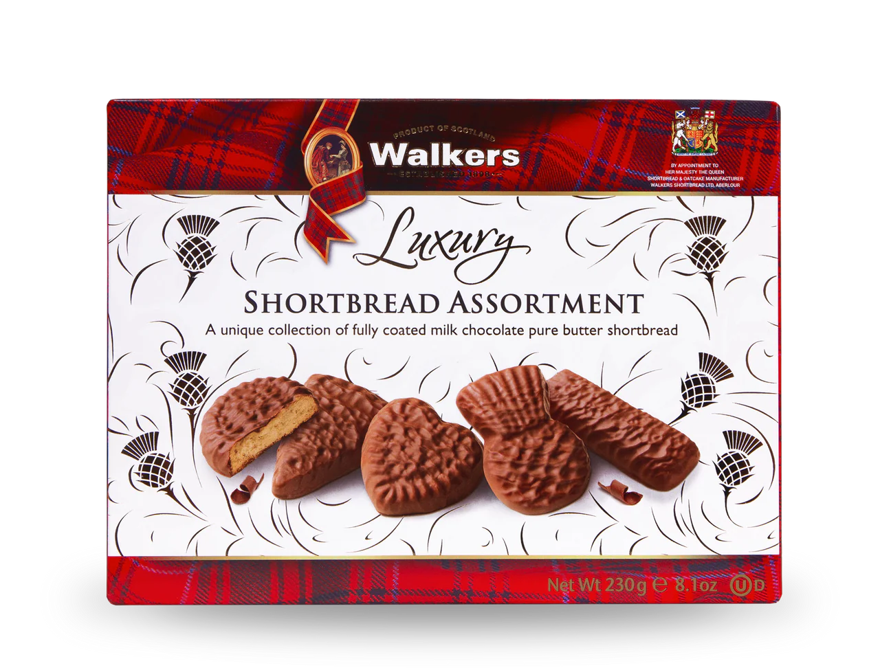 Walker's Luxury Chocolate Shortbread Assortment 230g