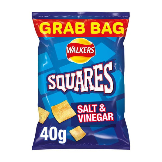 Walker's Squares Salt and Vinegar 40G