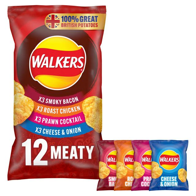 Walker's Meaty Crisps 12 Pack