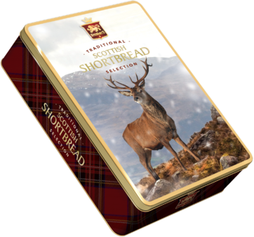 Stewart's Shortbread Tin 400g - Winter Stag