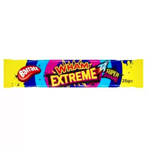 Barratt Wham Extreme Chew Bar 25g (Candyland)