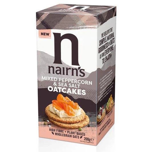 Nairn's Oatcakes Pepper and Sea Salt 200g