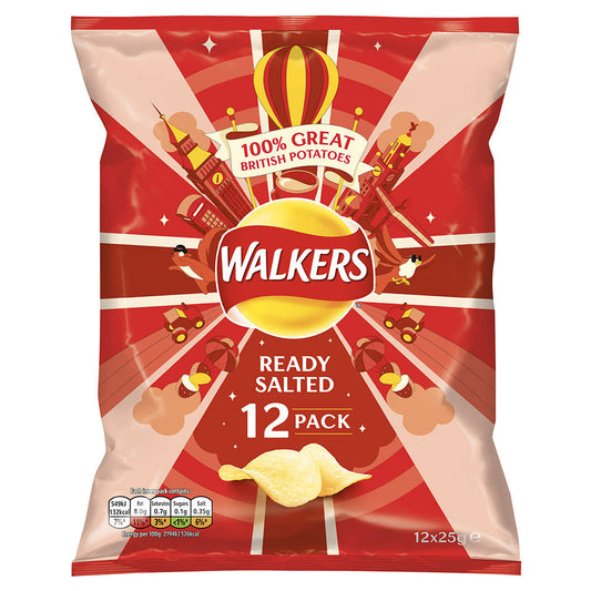 Walker's Ready Salted Crisps 12 Pack