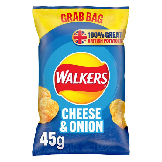 Walker's Cheese and Onion Crisps 45g