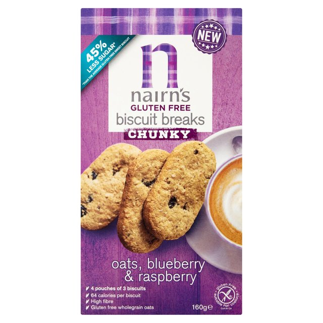 Nairn's GF Biscuit Breaks Blueberry & Raspberry 160g