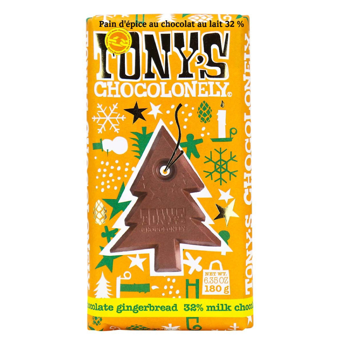 Tony's Milk Chocolate Gingerbread Bar 180g