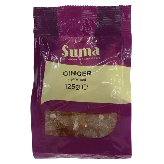 Suma Organic Crystallised Ginger 125g